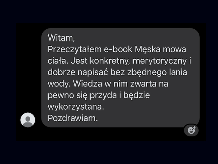 Opinia o e-booku Męska mowa ciała