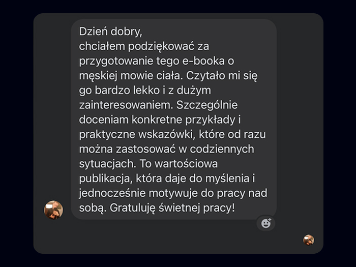 Opinia o e-booku Męska mowa ciała